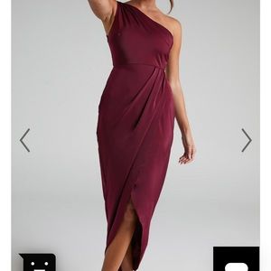 Showpo Felt So Happy dress in Wine